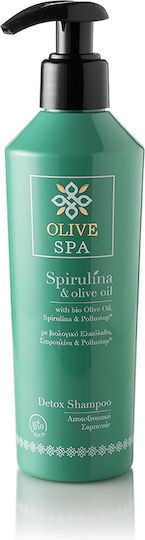 OliveSpa Spirulina & Olive Oil Detox Shampoos Tiefenreinigung & Glanz für Alle Haartypen 250ml
