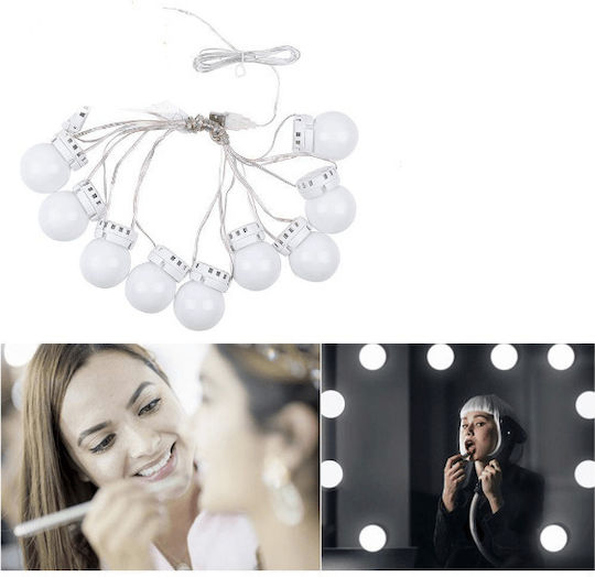 USB Vanity Mirror LED Light Warm to Cool White