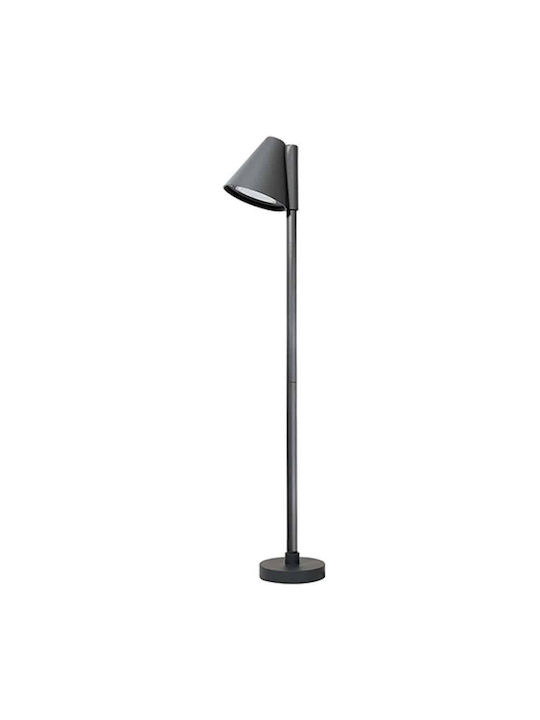 Zambelis Lights Външна Стояща Лампа Малък Пост LED 6W с Топло Бяло Светлина IP65 Сива