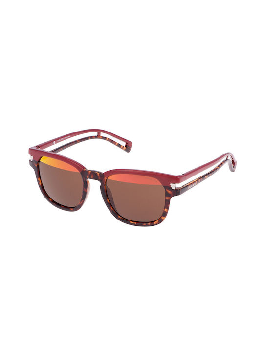 Police Sunglasses with Multicolour Plastic Frame and Brown Lens S1961M NK5H