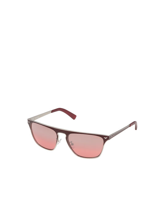 Police Women's Sunglasses with Gray Plastic Frame and Pink Lens S8978 504X