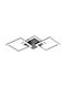 Eglo Paranday-Z Μοντέρνα Μεταλλική Πλαφονιέρα Οροφής με Ενσωματωμένο LED σε Μαύρο χρώμα 65cm