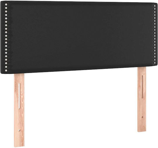 vidaXL Bed Headboard with Black Leather 100x78cm