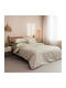 Vesta Home Duvet Cover Set Cotton Satin Queen with 2 Pillowcases 230x240 Sanel 1 Khaki / Olive