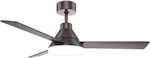 Zambelis Lights Ceiling Fan 132cm with Light and Remote Control Brown