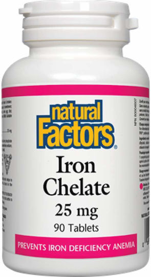 Natural Factors Iron Chelate 25mg 90 ταμπλέτες