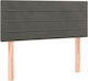 vidaXL Fabric Bed Headboard Dark Gray 100x78cm