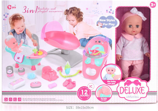 Blue Toys Σετ με Μωρό Κούκλα My Lovely Doll για 3+ Ετών