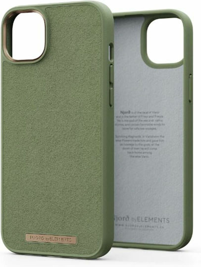 Njord Suede Comfort+ Back Cover Πλαστικό / Υφασμάτινο 2mm Ελαιόλαδο (iPhone 14 Plus)