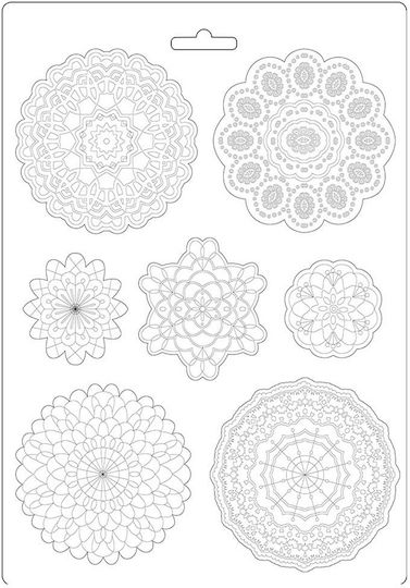 Stamperia Passion Round Lace Καλούπι Σιλικόνης για Πηλό / Σαπούνι
