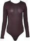 Frauen Bodysuit Damen-Bodysuits Braun