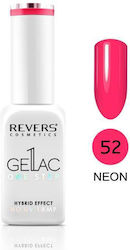 Revers Cosmetics Gel Lac One Step Gloss Βερνίκι Νυχιών Μακράς Διαρκείας 52 Neon 10ml