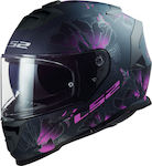 LS2 FF800 Burst Matt Black-Pink Cască de motocicletă Față întreagă ECE 22.05 1400gr cu Pinlock