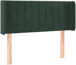 vidaXL Fabric Bed Headboard Dark Green 103x88cm