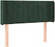 vidaXL Fabric Bed Headboard Dark Green 103x88cm