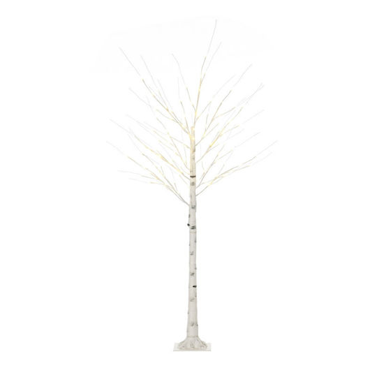 cu lumină LED Decorațiune de Crăciun Brad Aspect natural 180cm. Electric Alb