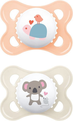 Mam Orthodontic Pacifiers Silicone Turtle - Koala Cream - Somone for 2-6 months 2pcs