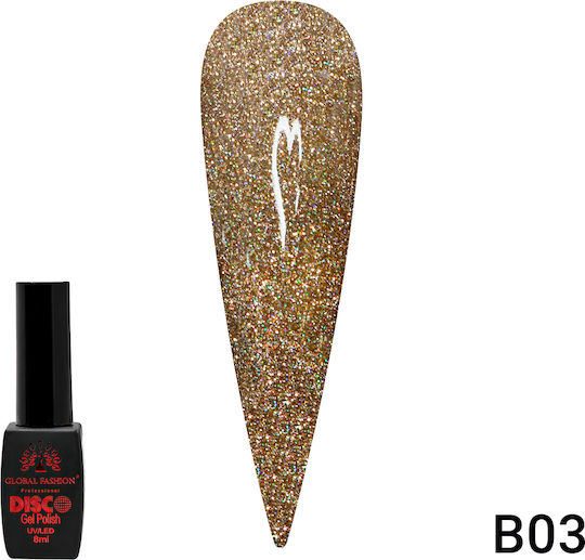 Global Fashion Disco Хибриден Лак за Нокти B03 8мл 1бр