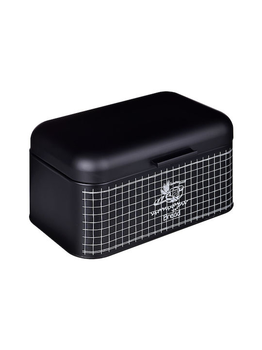 Maestro Brotbox mit Deckel Metallisch in Schwarz Farbe