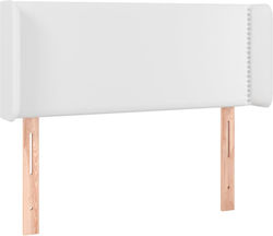 vidaXL Faux Leather Bed Headboard White 103x88cm