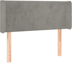 vidaXL Fabric Bed Headboard Light Gray 103x88cm