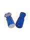 Pet Interest Stripe Lining Waterproof Dog Coat with Hood Blue XXLarge 65cm