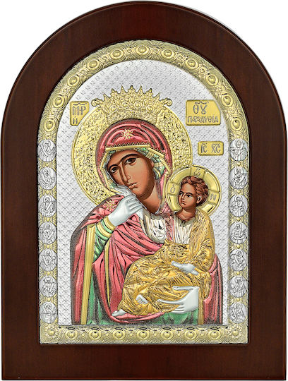 Prince Silvero Saint Icon of Panagia the Comforter Silver 15x21cm