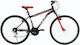 Belderia Tec Titan 24" Παιδικό Mountain Bike 21 Ταχυτήτων Μαύρο-Κόκκινο