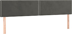 vidaXL Fabric Bed Headboard Dark Gray 100x78cm