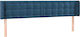 vidaXL Stoff Kopfstütze für Betten Dunkelblau 163x88cm