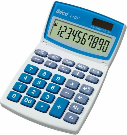 Ibico Αριθμομηχανή 10 Ψηφίων σε Μπλε Χρώμα
