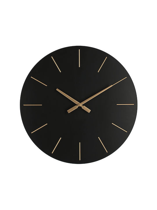 Bizzotto Timeline Wall Clock Wooden Black 60x60cm