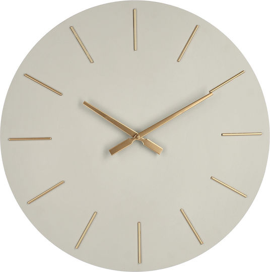 Bizzotto Timeline Ρολόι Τοίχου Ξύλινο Taupe Ø60cm