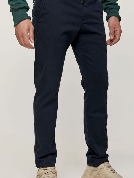 Trousers Chino Elastic Navy Blue