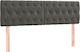 vidaXL Fabric Bed Headboard Dark Gray 160x78cm