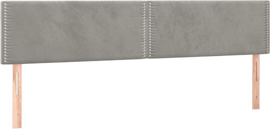 vidaXL Fabric Bed Headboard Light Gray 200x78cm