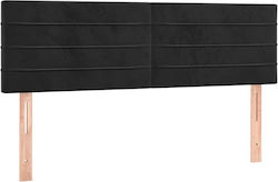 vidaXL Bed Headboard made of Fabric in Black Color 144x5x78cm