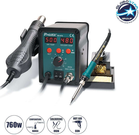 Proskit SS-979 Σταθμός Κόλλησης Ρεύματος 760W με Ρύθμιση Θερμοκρασίας