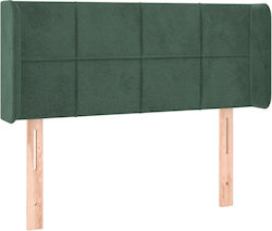 vidaXL Fabric Bed Headboard Dark Green 103x88cm