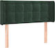 vidaXL Fabric Bed Headboard Dark Green 103x88cm