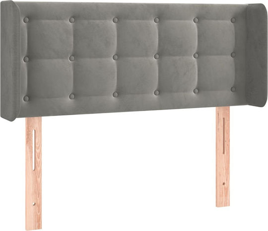 vidaXL Fabric Bed Headboard Light Gray 103x88cm
