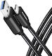 Axagon Braided USB 3.0 Cable USB-C Male - USB-A Black 1m BUCM3-AM10AB