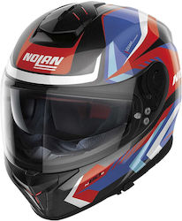 Nolan N80-8 N-com Rumble 62 Black/Red/Blue Κράνος Μηχανής Full Face ECE 22.06 1520gr με Sunvisor