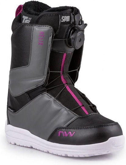 Northwave Helix Spin Kids Snowboard Boots Black/Dark Grey