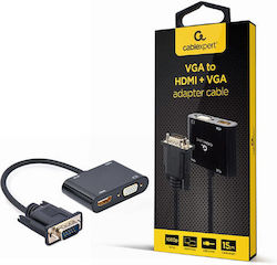 Cablexpert Μετατροπέας VGA male σε HDMI / VGA female (A-VGA-HDMI-02)