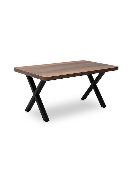 Jeremy Rectangular Wooden Coffee Table Walnut L100xW60xH45cm
