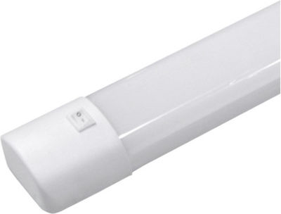 Adeleq Μοντέρνο Φωτιστικό Τοίχου με Ενσωματωμένο LED και Ψυχρό Λευκό Φως σε Λευκό Χρώμα Πλάτους 150cm