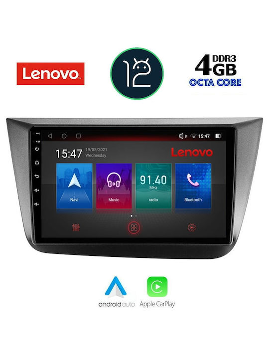 Lenovo Car-Audiosystem für Seat Altea / Leon 2004-2015 mit Klima (Bluetooth/USB/AUX/WiFi/GPS) mit Touchscreen 9"