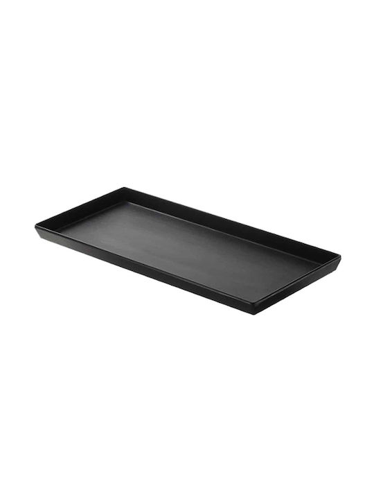 Leone Platou de Servire Oval Plastic Neagră 32.6x15.2buc 1buc