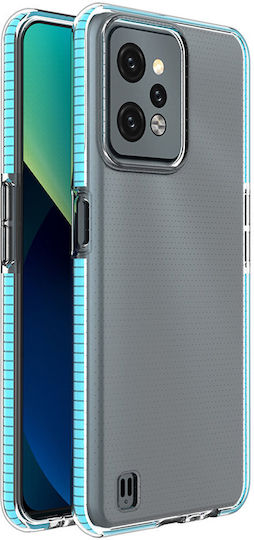 Hurtel Spring Umschlag Rückseite Silikon 1mm Light Blue (Realme C31)